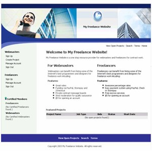 My Freelance Website Blue Personal Use Template