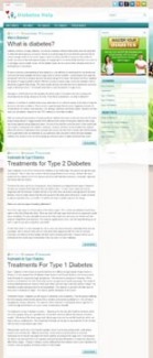 Diabetes Niche Blog PLR Template