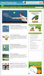 Tennis Playing Niche WordPress Blog Personal Use Template With Video