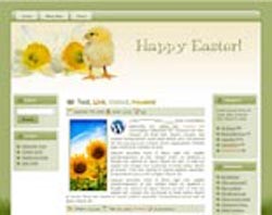 Easter Chick WordPress Theme MRR Template