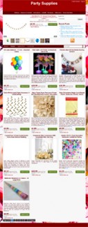 Party Supplies Web Store PLR Template