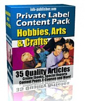 Private Label Article Pack : Hobbies, Arts  Crafts PLR Article