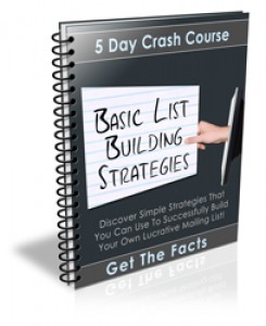 Basic List Building Strategies Plr Autoresponder Messages