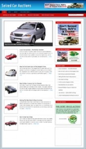 Seized Car Auction Blog Personal Use Template