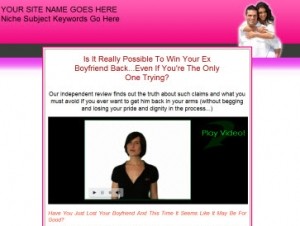 Get Your Boyfriend Back – Presell Template Resale Rights Template