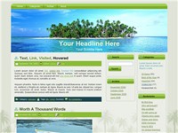 Palm Tree Island WordPress Theme Personal Use Template