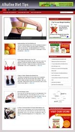 Alkaline Diet Niche Blog Personal Use Template With Video