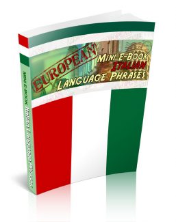 European Mini E-book Italian Language Phrases Giveaway Rights Ebook
