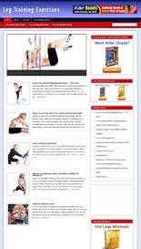 Leg Exercises Niche Blog Personal Use Template With Video