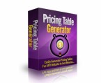 Pricing Table Generator Software Personal Use Software 