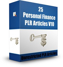 25 Personal Finance Plr Articles V10 PLR Article