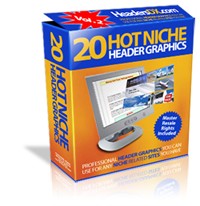 20 Hot Niche Headers V2 MRR Graphic