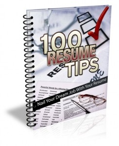 100 Resume Tips Give Away Rights Ebook