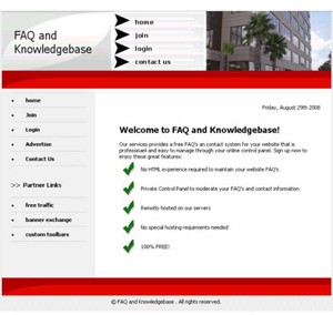 Faq And Knowledgebase Red Personal Use Template