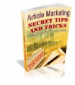 Article Marketing Secret Tips And Tricks Mrr Ebook