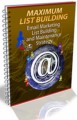 Maximum List Building Personal Use Ebook With Audio