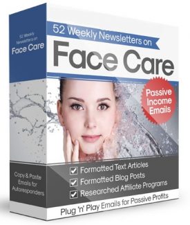 52 Weekly Newsletters On Face Care PLR Autoresponder Messages