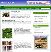 Herbal Cures Niche Blog PLR Template