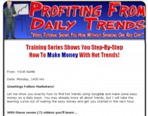 Profiting From Daily Trends Plr Video