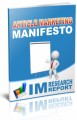 Article Marketing Manifesto Personal Use Ebook