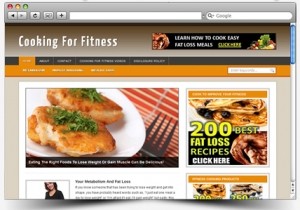 Cooking For Fitness Blog Personal Use Template