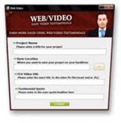 Web Video Testimonial Wizard Resale Rights Software With Video