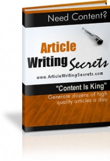Article Writing Secrets MRR Ebook