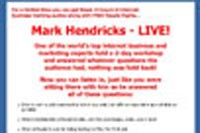 Mark Hendricks – Live Resale Rights Audio