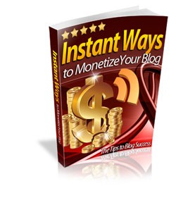 Instant Ways To Monetize Your Blog MRR Ebook