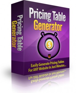 Pricing Table Generator MRR Software