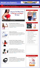 Weight Loss Hypnosis Niche Blog Personal Use Template With Video