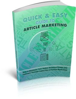 Quick & Easy Guide To Article Marketing PLR Ebook