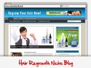 Hair Regrowth Niche Blog Personal Use Template