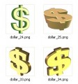 Dollar Signs 3D Plr Graphic