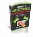 Simple Ways To Monetize Your Blog Instantly Resale ...