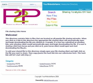 Peer 2 Peer Website Personal Use Template