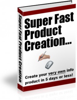 Super Fast Product Creation Plr Ebook