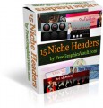 15 Niche Headers Package Resale Rights Graphic