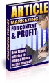 Article Marketing For Content  Profit Resale Rights Ebook
