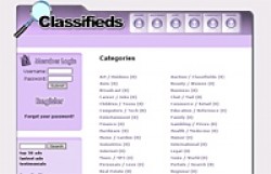 Classifieds Turnkey Website Purple Personal Use Template