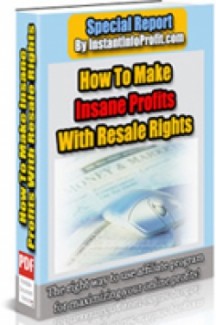 How To Make Insane Profits With Resale Rights MRR Ebook