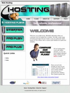 Web Hosting Green Personal Use Template