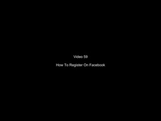 How To Register On Facebook Plr Video