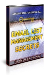 Email List Management Secrets Plr Ebook