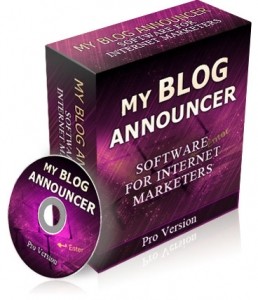 My Blog Announcer Resale Rights Software